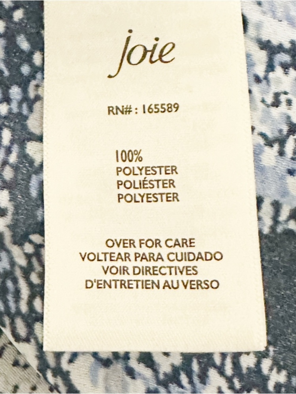 Joie Parisian Paisley Pintuck Peasant Blouse Blue Tie Neck Size Large - Picture 6 of 6